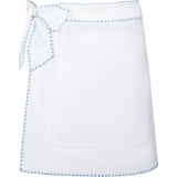 women's white embroidered short pareo