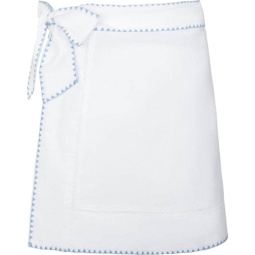women's white embroidered short pareo