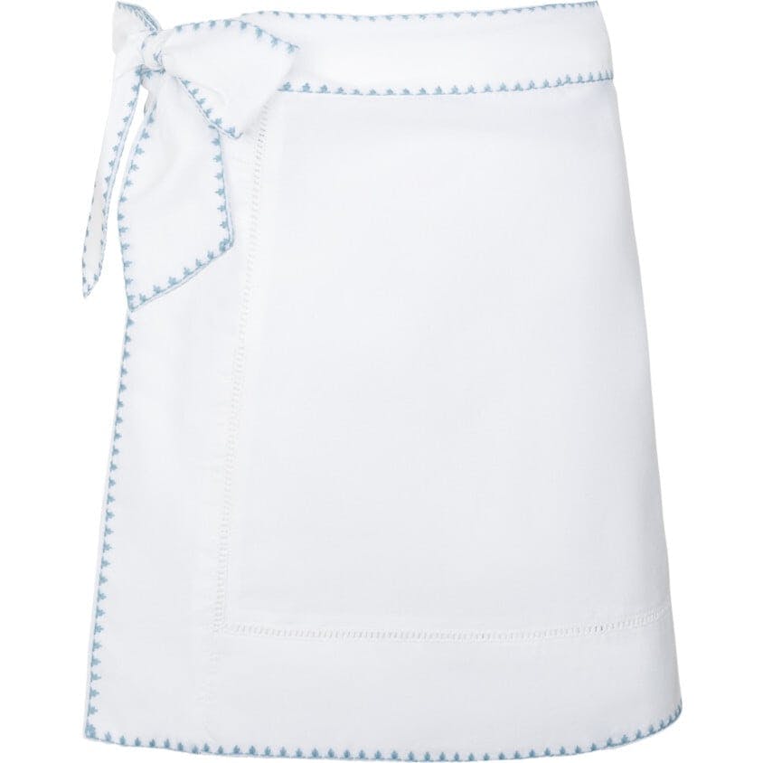 women's white embroidered short pareo