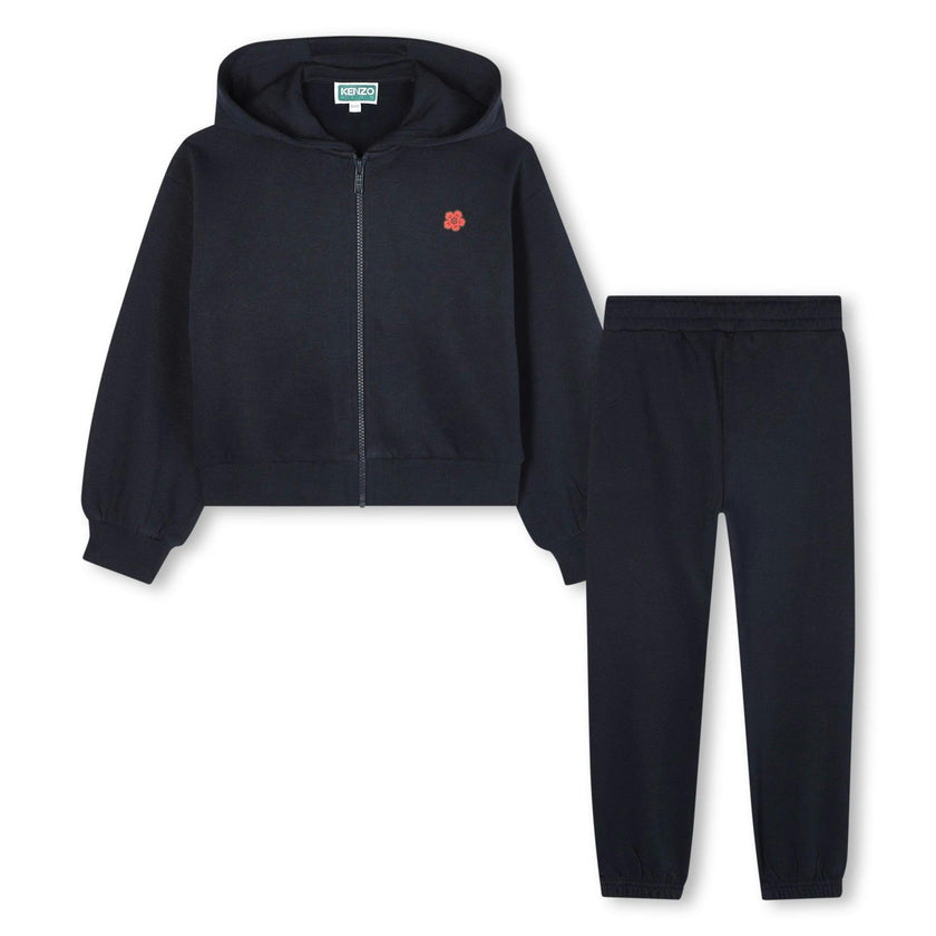 Girls Navy Blue Boke Flower Tracksuit