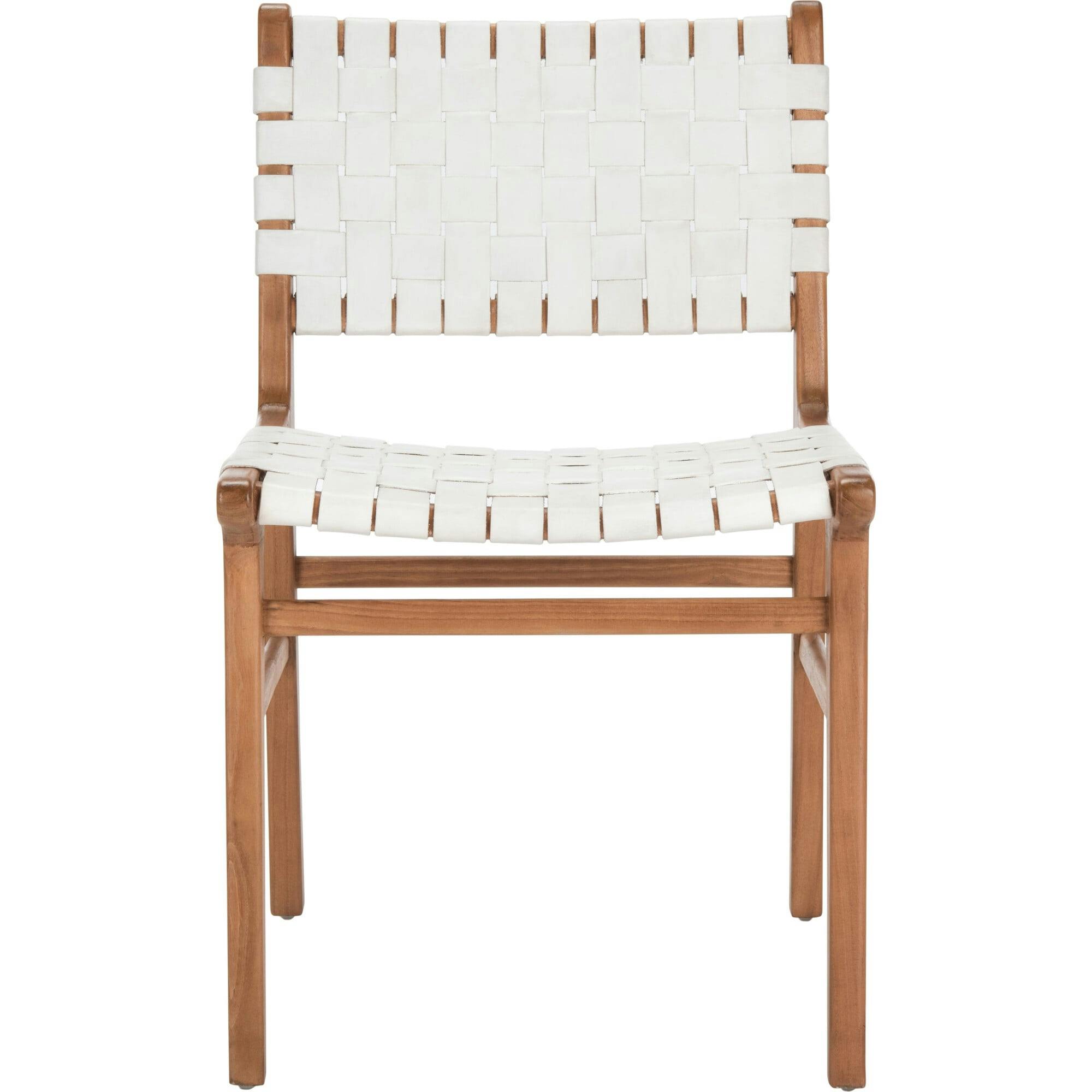 Taika Woven Leather Accent Chair