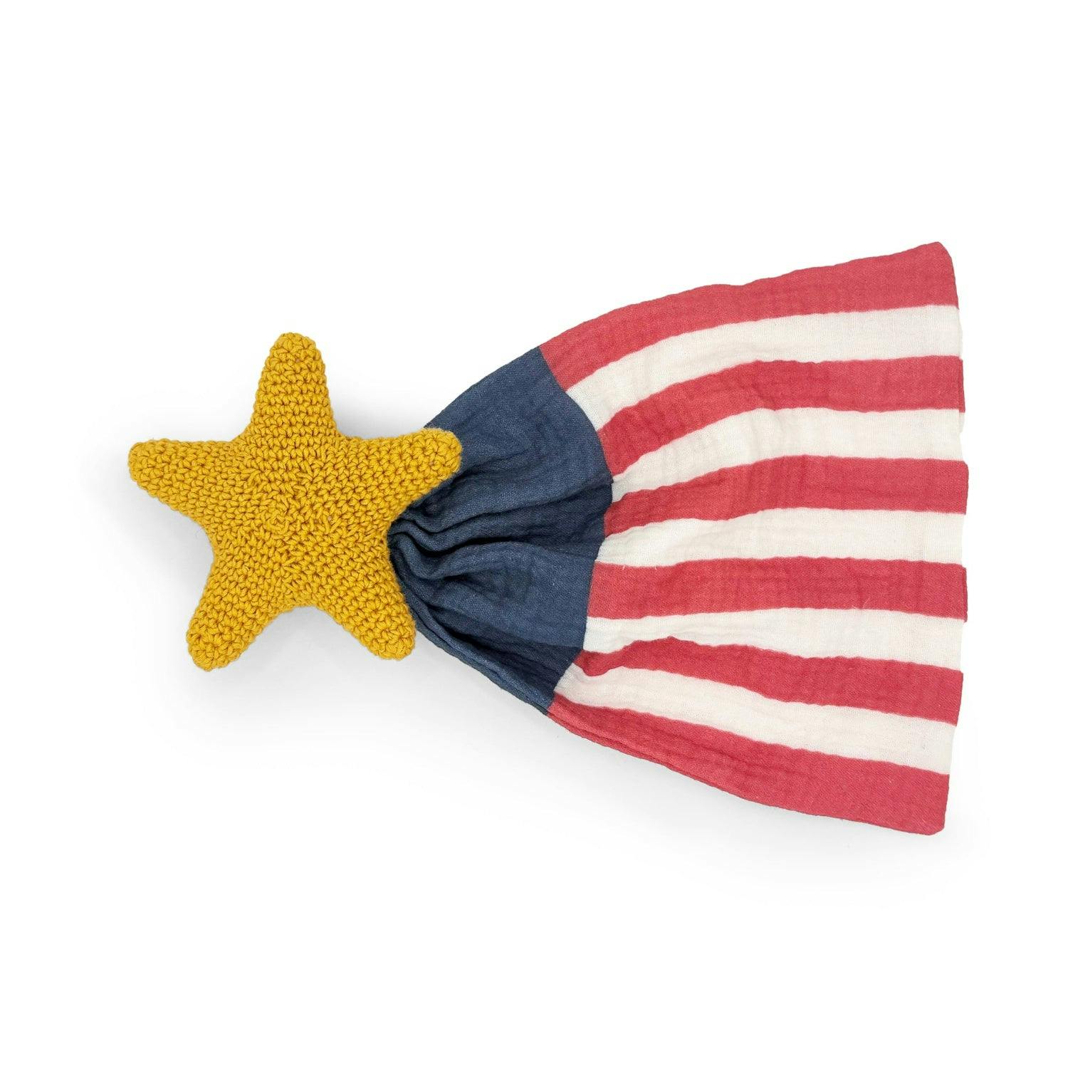 US Flag Lovey 100% organic cotton