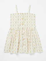Hikari Pintuck Dress |Golden Blossom