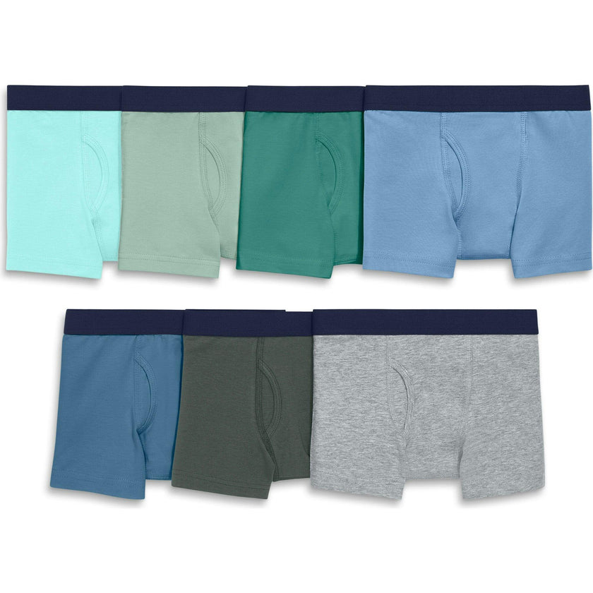 Kids boxer brief 7-pack in solid neutral mix