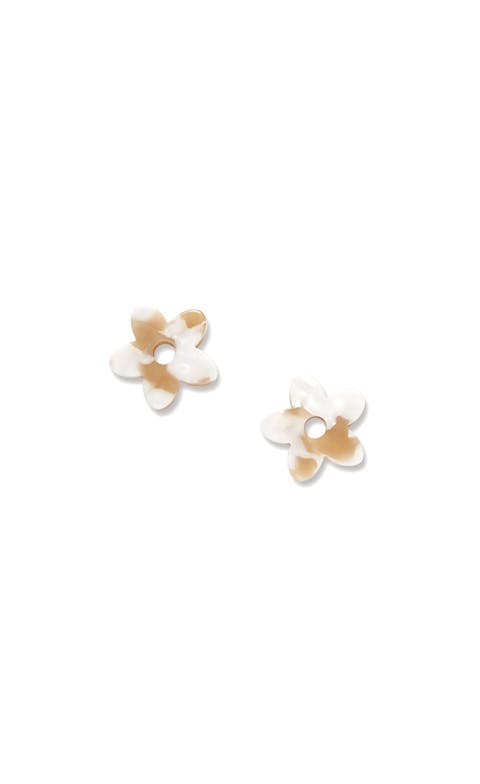 Petite Flower Charms in Taupe Shell