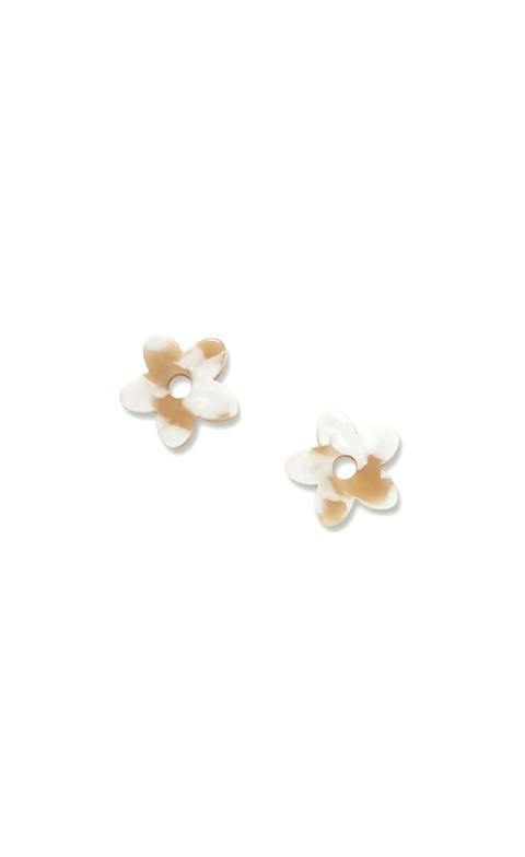 Petite Flower Charms in Taupe Shell
