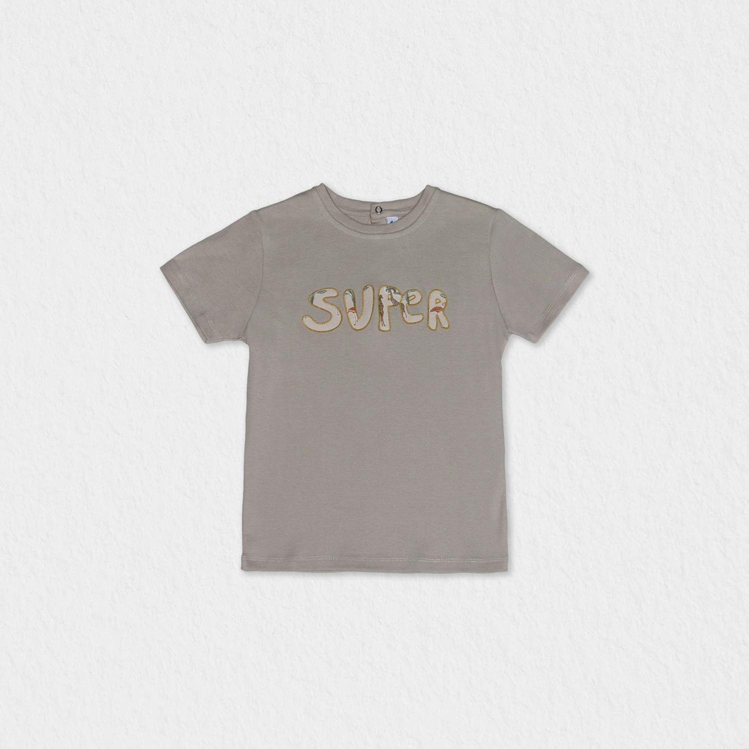 Cederique Baby T-shirt Short Sleeve, Beige Super