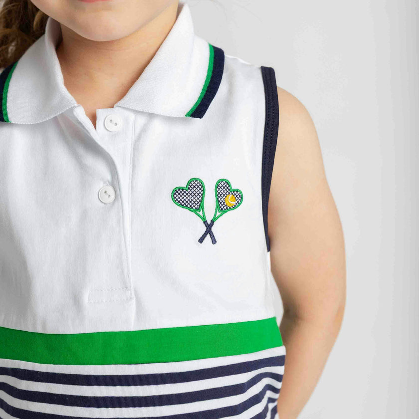 Knit Short Set with Tennis Rackets