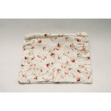 Scarlet Bloom Timeless Floral Ruffle Zipper Pouch