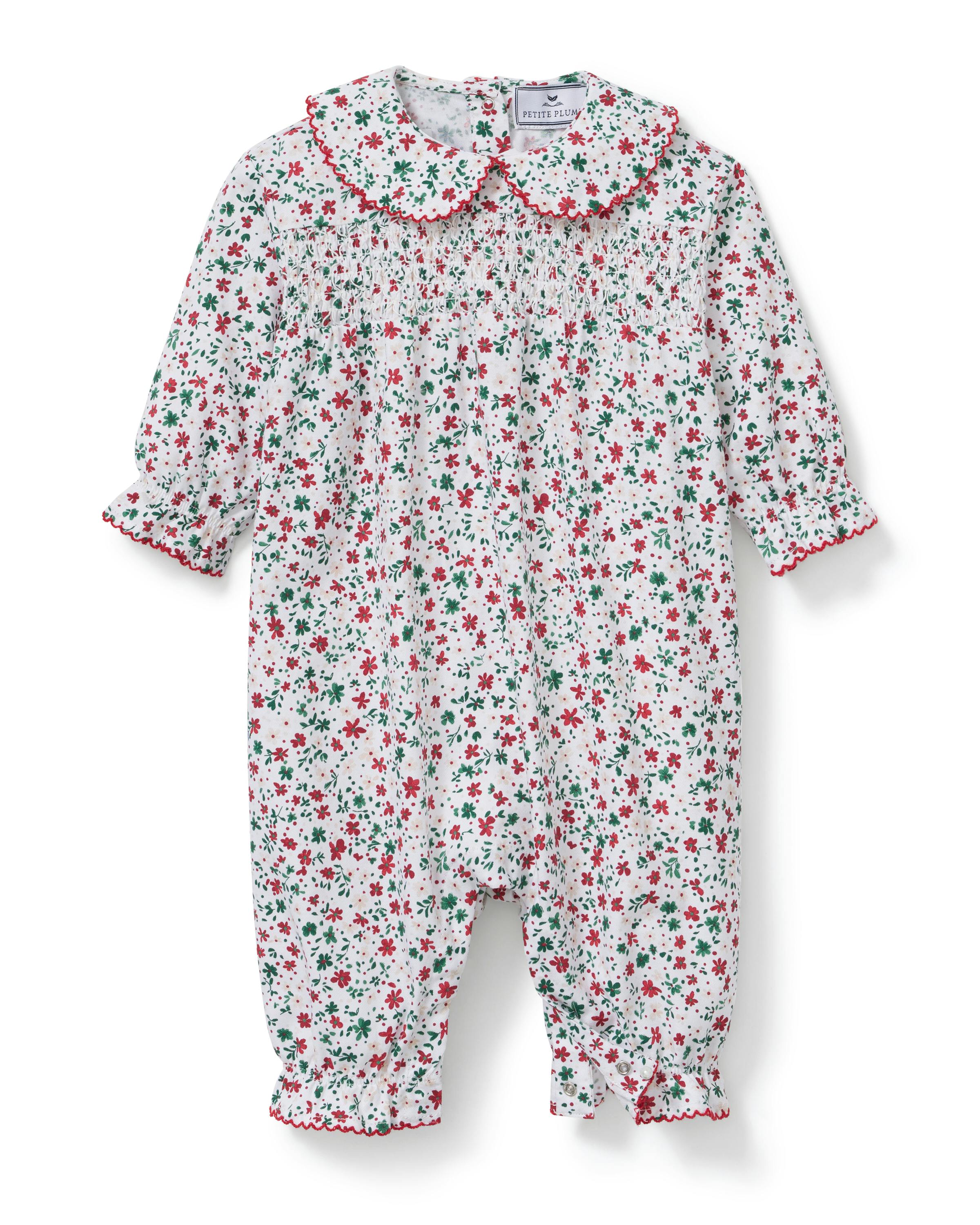 Baby's Twill Sabine Romper in Winter Garden