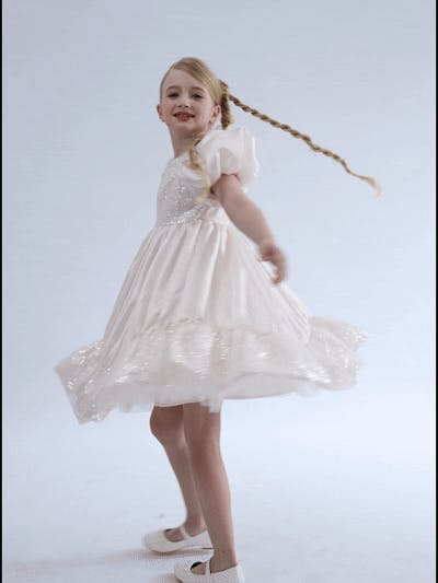 Pink Aurora Glitter Party Dress