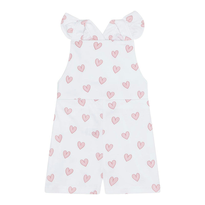 Pink Heart Print Romper