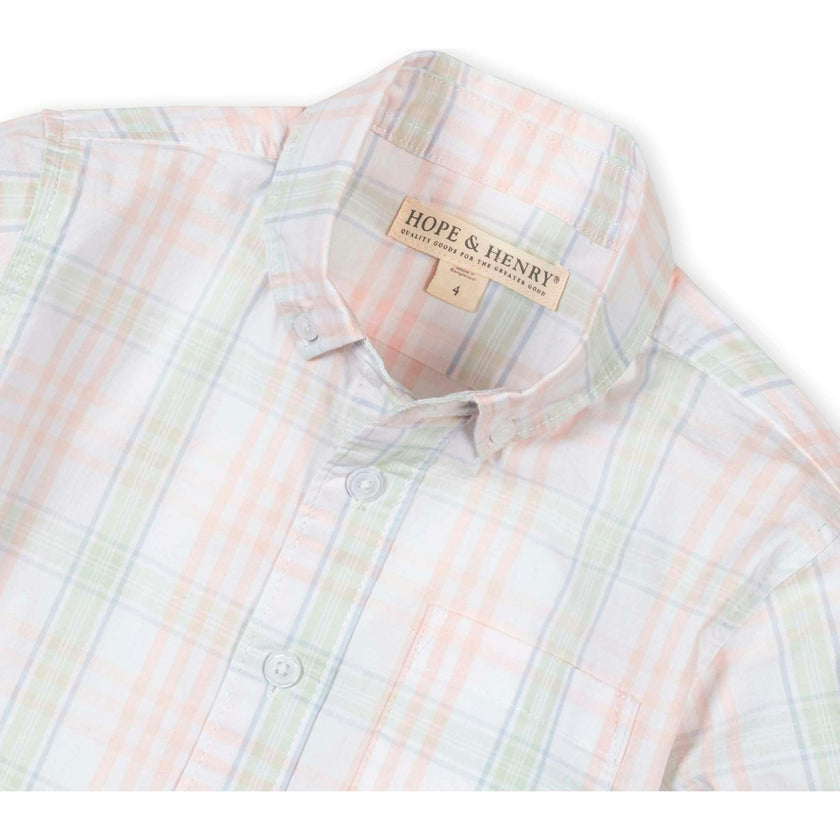 Organic Long Sleeve Stretch Poplin Shirt, White