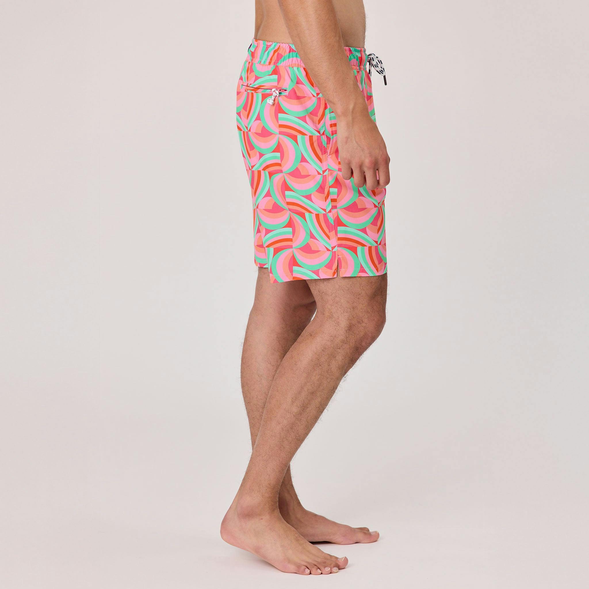 Mens Geo Melon Sustainable Swim Short