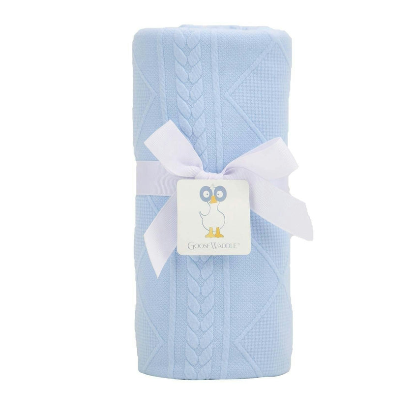 Blue Knit Blanket