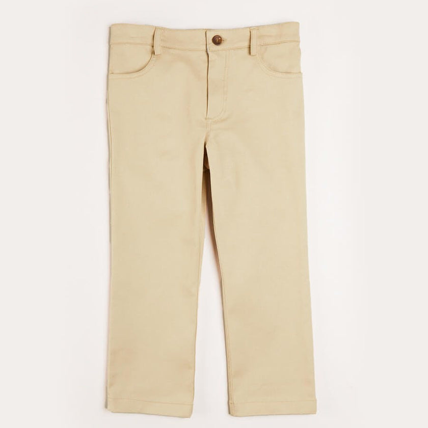 Plain Five Pocket Chino Trousers in Camel (4-10yrs)