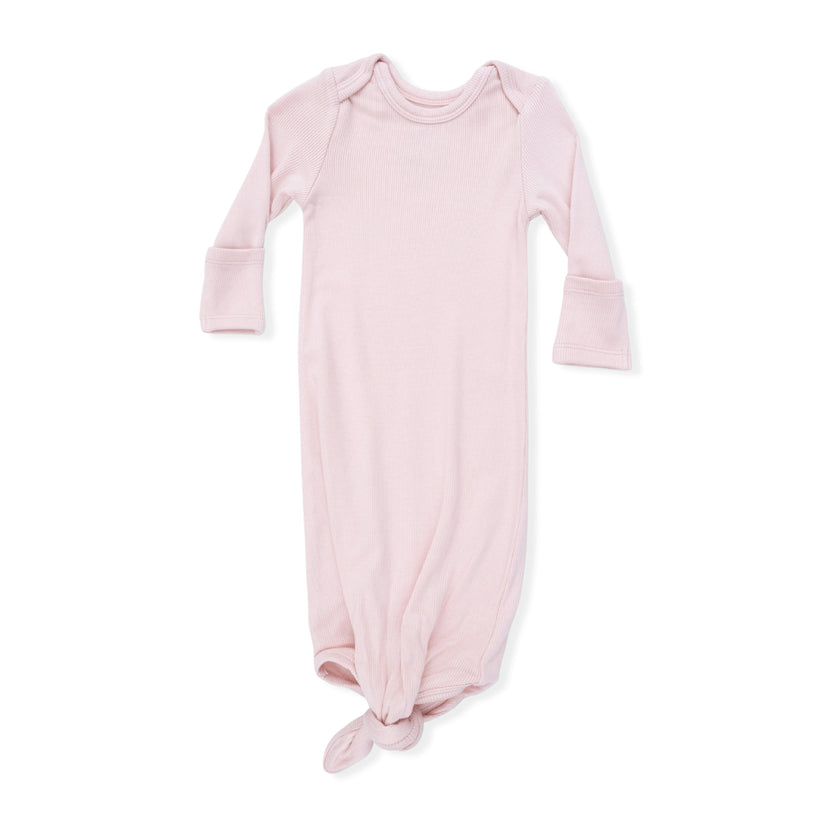 Solid Veiled Pink - Knotted Gown and Hat