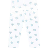 Blue Heart Print Pima Leggings