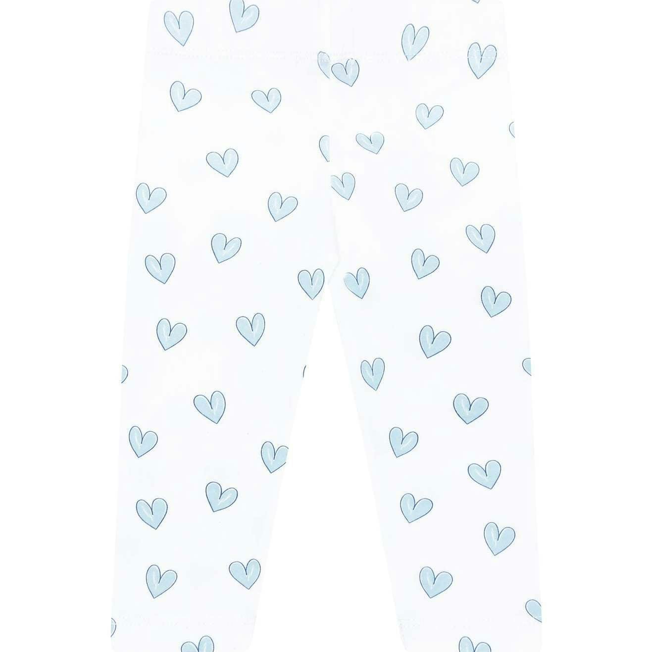 Blue Heart Print Pima Leggings