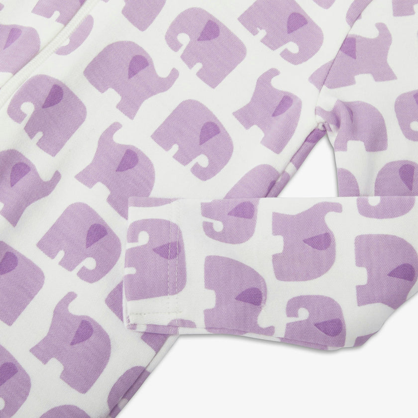 Baby organic animal friends zip footie