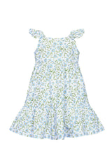 Blue Vines Woven Summer Dress