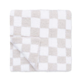 Chenille - Natural Checkerboard Blanket