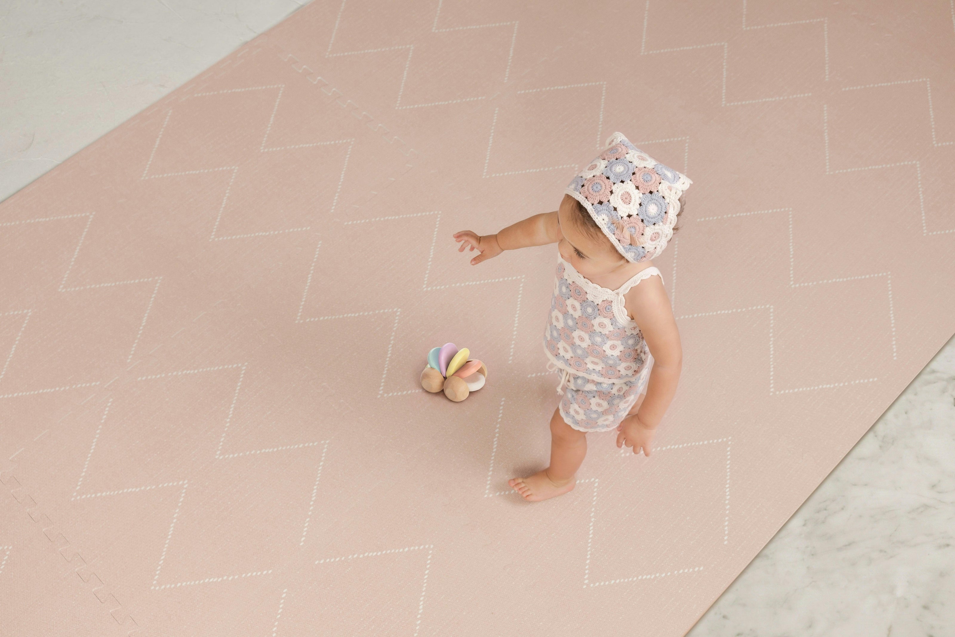 Premium Foam Haven Playmat | Tulum, Peony | Toddlekind