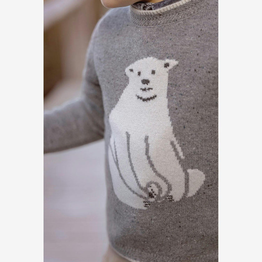 TARTINE ET CHOCOLAT Polar Bear Baby Sweater
