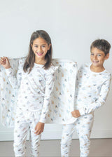 Ski Pups Boy Pima Cotton Baby Blanket
