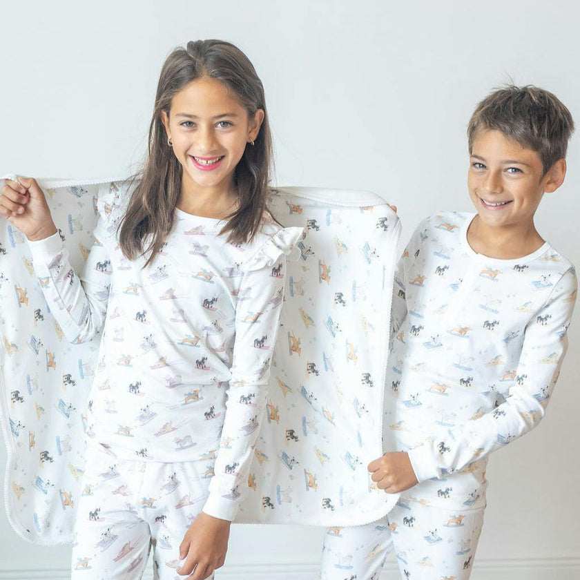 Ski Pups Boy Pima Long Pajama Set