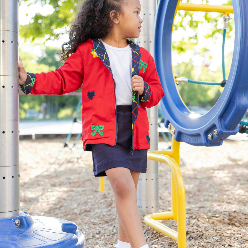 Reversible Jacket with Hearts, Flowers, & Bows
