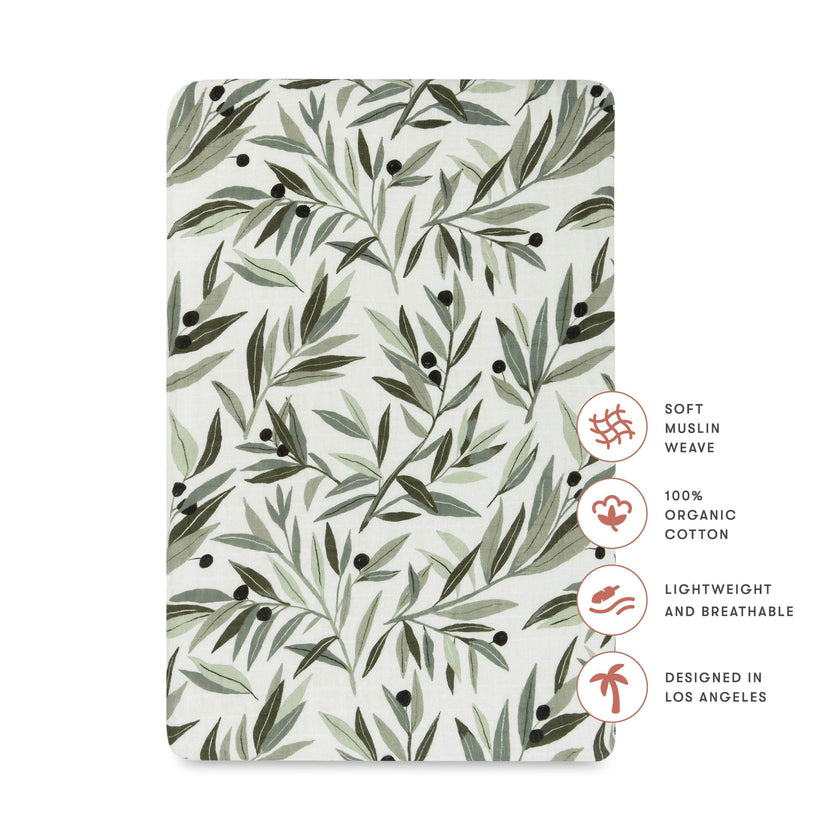 Babyletto All-Stages Bassinet Sheet in GOTS Certified Organic Muslin Cotton