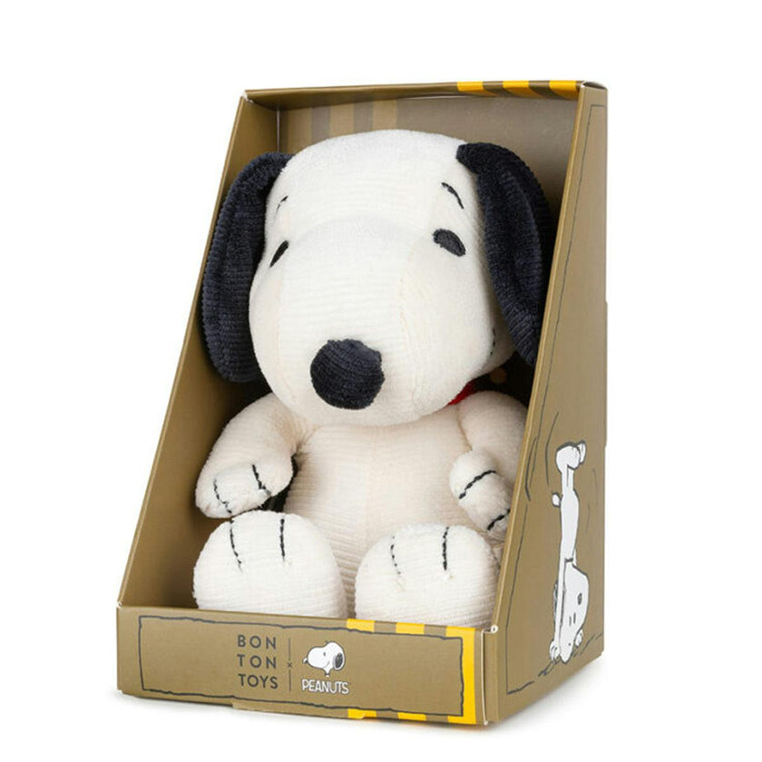 Plush PEANUTS SNOOPY Mini Corduroy Cream in Giftbox 7"