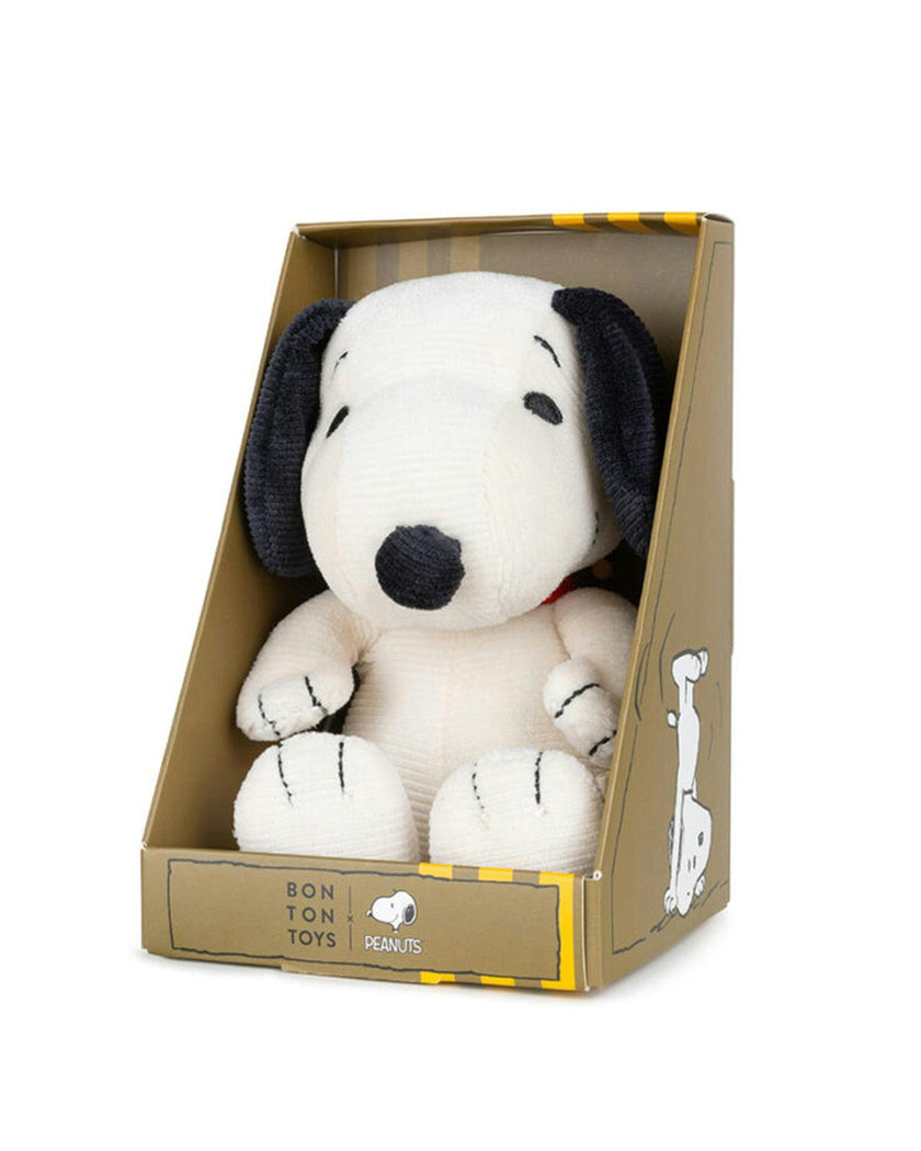 Plush PEANUTS SNOOPY Mini Corduroy Cream in Giftbox 7"