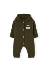 Dark Green Boar Jacket Jumpsuit for baby