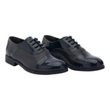 Navy Patent Oxford Shoes