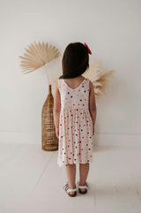 Henley Tank Dress Summer Polka Dots