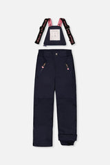 Two Piece Play Snowsuit Mauve Watercolor Floral Print With Navy Pants