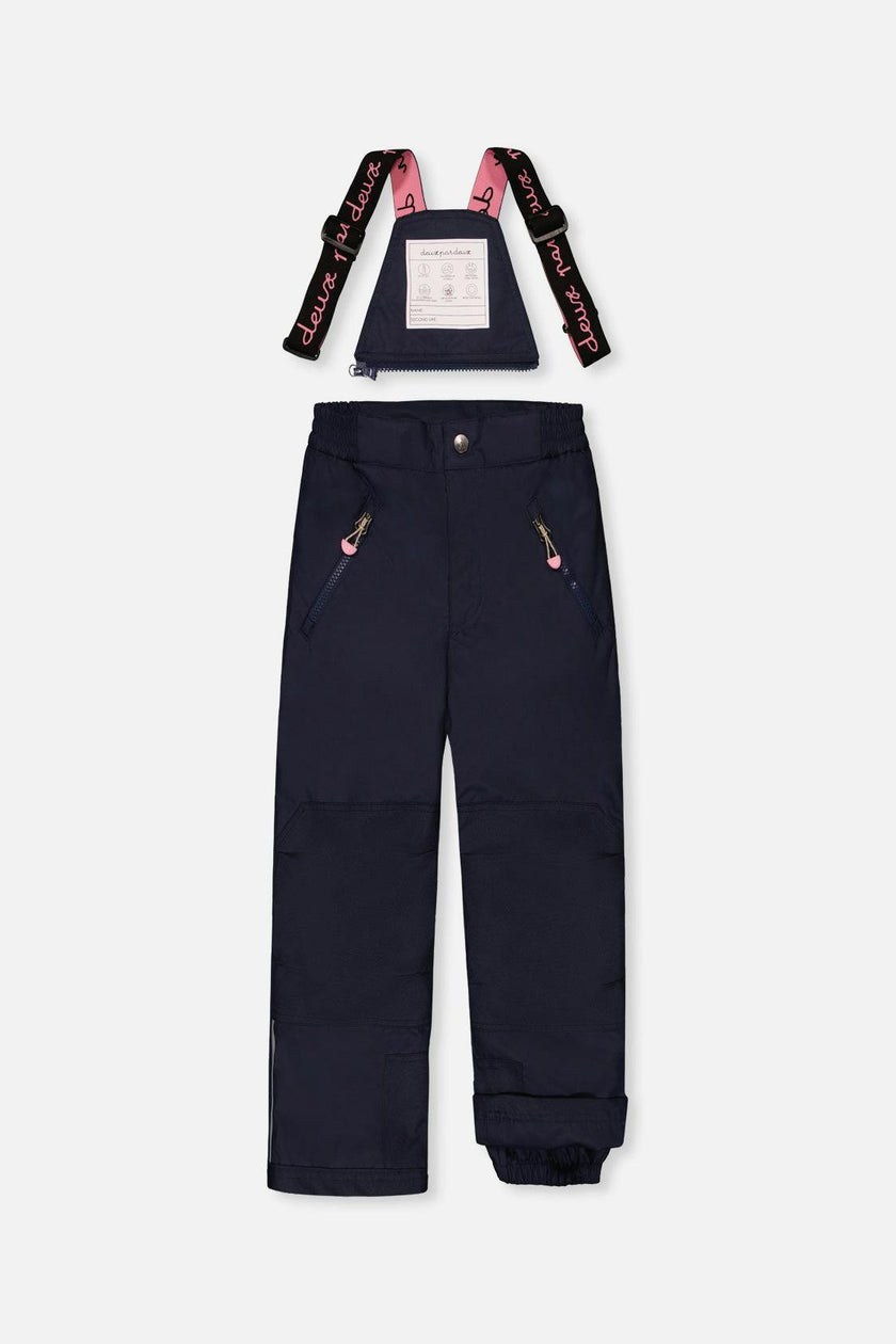 Two Piece Play Snowsuit Mauve Watercolor Floral Print With Navy Pants