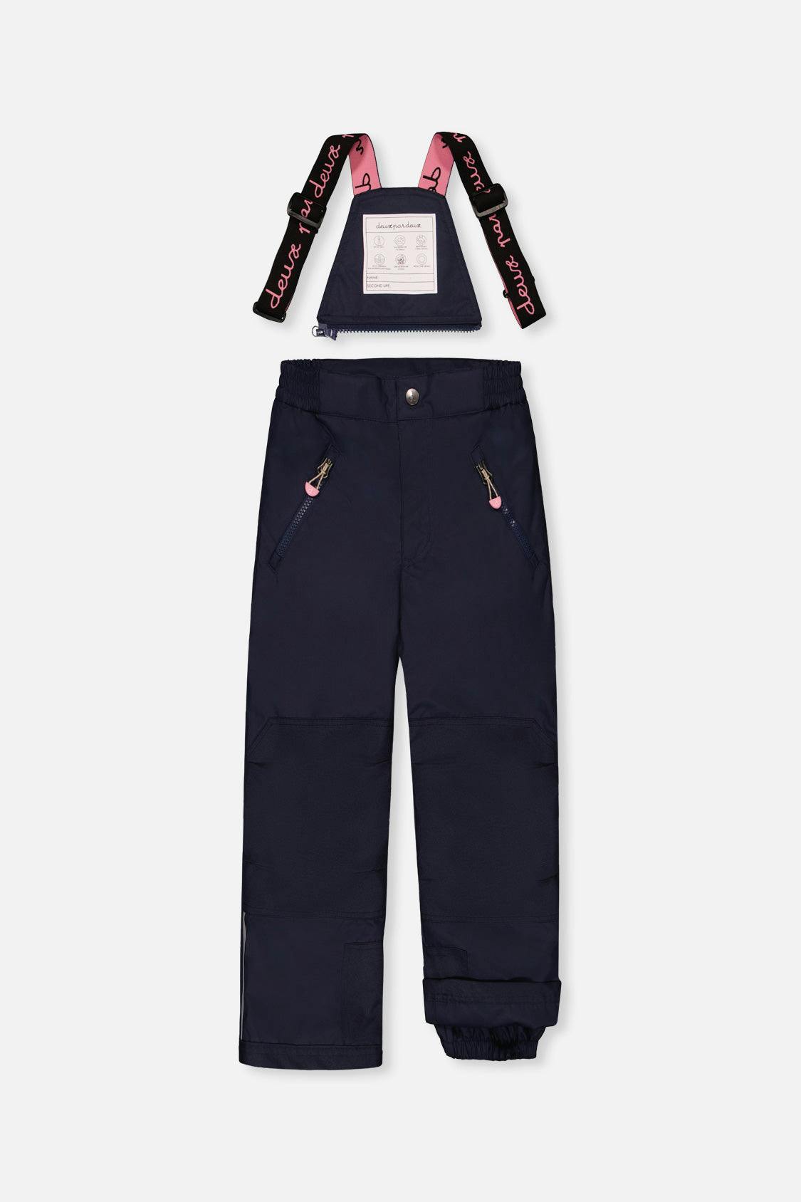 Two Piece Play Snowsuit Mauve Watercolor Floral Print With Navy Pants