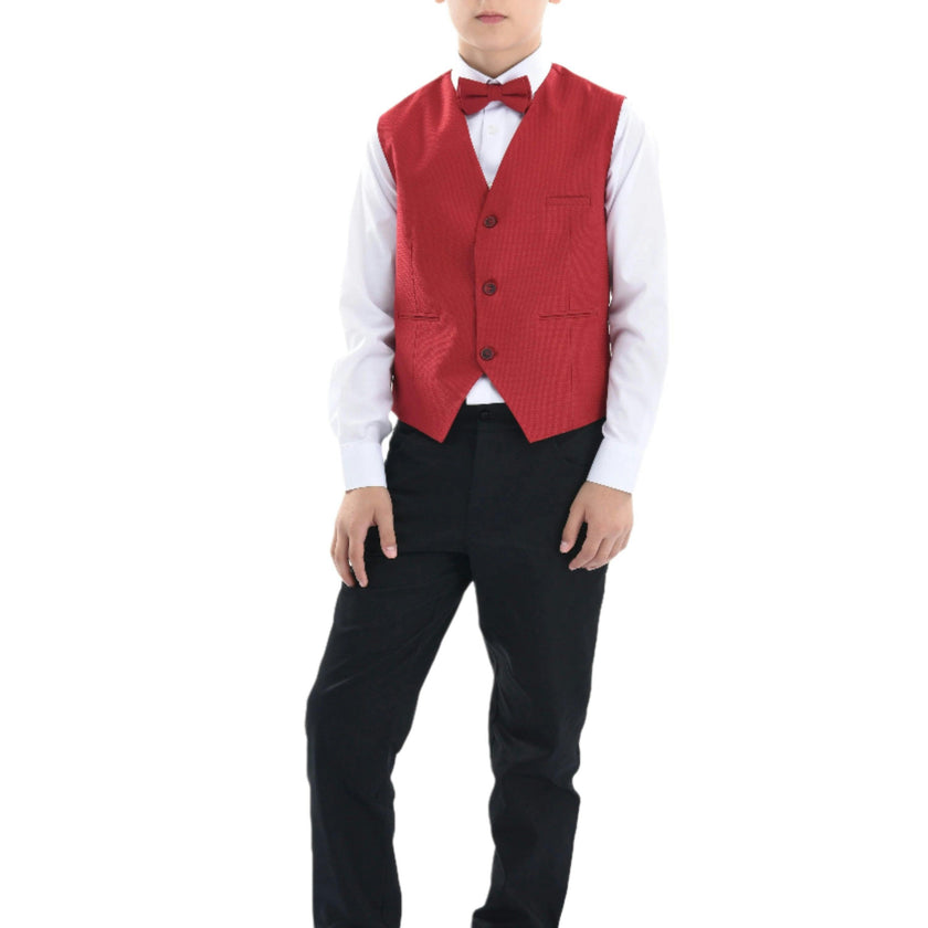 Red Lachlan Vest Outfit Set