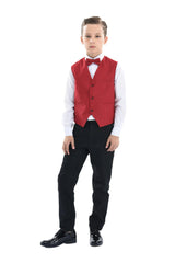 Red Lachlan Vest Outfit Set