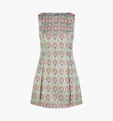 The Shayla Dress - Baroque Diamond Block Berry/Green