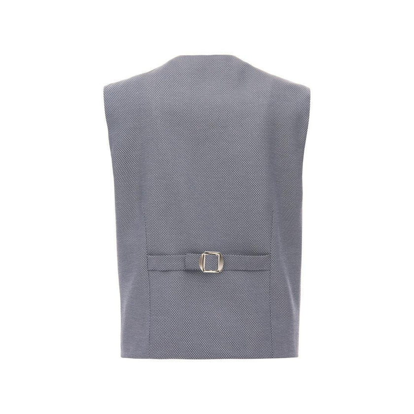 Gray Micro Print Vest & Bowtie