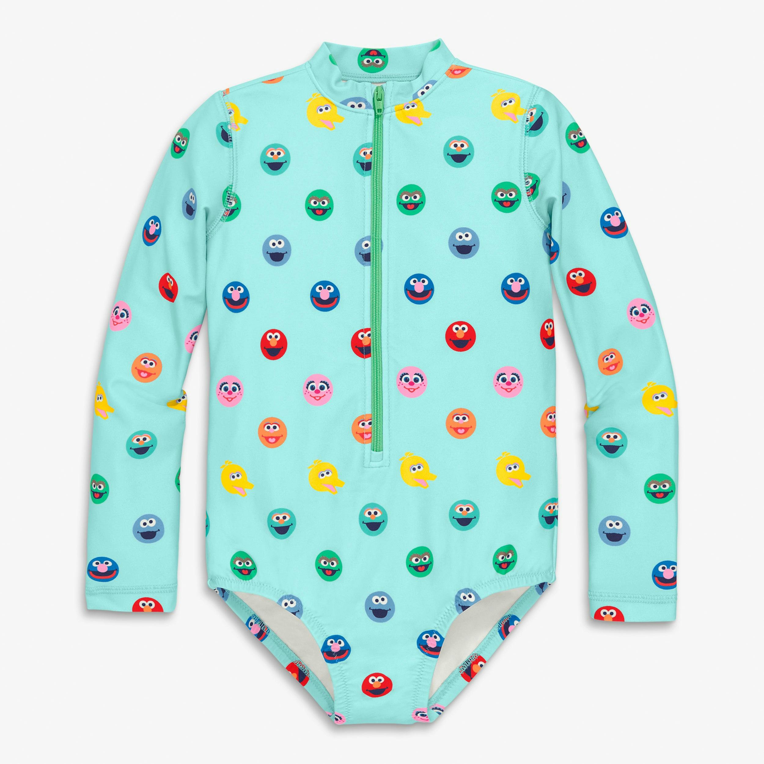 Kids Sesame Street one-piece rash guard