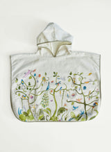 Children's Organic Swim Poncho - Tropical Chinoiserie