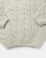 Boxy Cable Sweater • Fuzzy