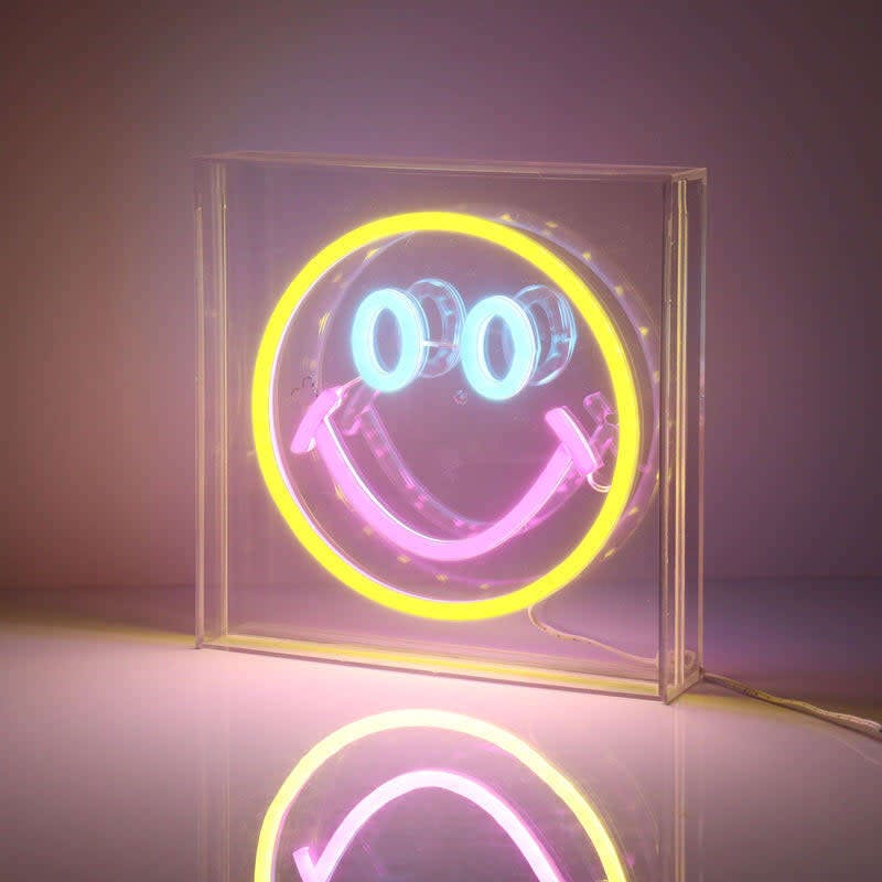 Neon Art Desktop /Wall Sign-Smile