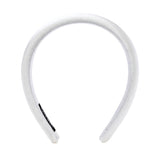 White Classic Satin Padded Headband