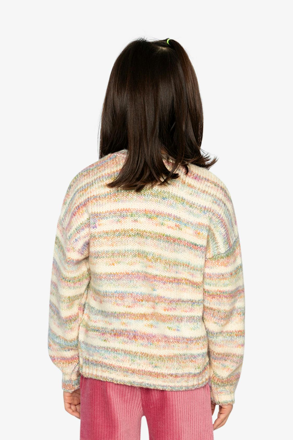 Knitted Cardigan Mauve and Blue Knitwear
